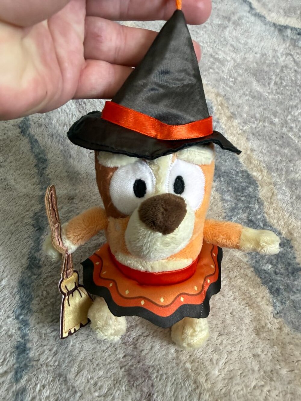 DanDee Bluey Chilli Heeler 8" Halloween Witch Plush Keychain
